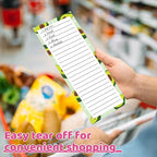 Thboxes 4 Pack Magnetic Note Pad for Fridge, Totally 200 Sheets Grocery List Magnet Pad for Refrigerator Magnetic Shopping List Pad with Pen Holder（Fruit Design）