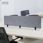 Desk Divider Mounted Privacy Panel, 2Pcs Privacy Panels for Classrooms, Libraries, Business Counters (Grey, 60 x 16 in)
