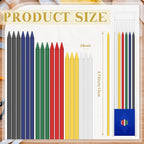 Spakon 60 Pcs 2.8mm Lead Refill Carpenter Construction Pencils Marker Lead Refills Dry Mechanical Woodworking Pencil Tools for Writing Drawing Drafting (Multicolor)