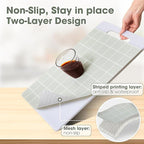 ALIUNI Drawer and Shelf Liner, Non-Slip Kitchen Cabinet Liners Non-Adhesive Thick Strong Grip Waterproof Washable Mats Protect Dresser Shelves Cupboard Bathroom Cabinets, Light Green, 24 in X 20 FT