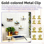 505 Pcs Push Pins Set 5 Style Thumb Tacks Decorative Push Pins Gold Metal Thumb Tacks for Cork Board Map Office Accessories with Metal Binder Paper Clips