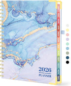 2026 Planner, Forvencer Calendar Planner Weekly and Monthly, Jan 2026-Dec 2026, 8.5" X 11", Hardcover Agenda Book, Daily Journal Organizer with Inner Pocket, Notebook Office School, A4, Marble Style