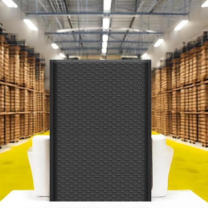 iMBAPrice 14.25x20 Inch Black Poly Bubble Mailers #7, 50-Pack Jumbo Padded Envelopes, Self-Seal Polybubble Shipping Bags for Large Packages