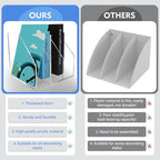 WYFHLPMMA Acrylic Paper Tray Stackable Letter Organizers, Clear Paper Tray Desk Organizer, 3-Tier, Desk A4 File Holder for Office Document Desktop File Tray-2pack