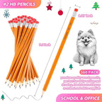 Donyang 360 Pack #2 Pencils Bulk, Pre-Sharpened Number 2 HB Yellow Pencils with Top Erasers for Writing, Drawing, Sketching, Teacher Essentials Office Accessories