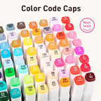 WELLOKB Alcohol Markers Set, 80 colors Alcohol Based Dual Tip, Broad and Fine Tip for Adult Coloring Books, Drawing, Sketching