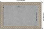 Amanti Art Silver Framed Magnetic Board 31x47 Large Vision Board for use with Magnets, 100% Metal Sheet to Display Items as Office Decor or for Home Organization in mudroom, Kitchen or Kids Room