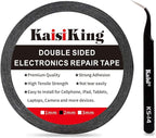 Kaisiking 2mm LCD Repair Tape for Phone Screen, Adhesive Tape with 1 Tweezers for Cell Phone, iPad, Tablets, Laptops, Camera