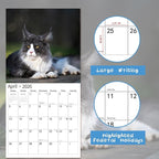 2026 Wall Calendar,Calendar 2026, November 2025 - December 2026, Wall Calendar Tuxedo Cats, 12" x 24" Opened,Full Page Months Thick & Sturdy Paper for Calendar Organizing & Planning