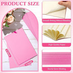 Mimorou 100 Pcs Journals Notebooks Bulk - Kraft Softcover A5 Small Notebooks 5.5 Inch x 8.3 Inch Notepads with 60 Page 30 Sheet for Writing Sketch Travel Office Supplies(Pink,Lined)