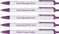 RevMark Personalized Ballpoint Pen, Custom Printed Name, Business or Event Information, Timeless Advertising, USA Made Pens, Promotional Marketing, Smooth Black Ink, Bulk Pack (Purple,50 Ct.)