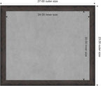 Amanti Art Black Framed Magnetic Board 23x27 Medium Vision Board for use with Magnets, 100% Metal Sheet to Display Items as Office Decor or for Home Organization in mudroom, Kitchen or Kids Room