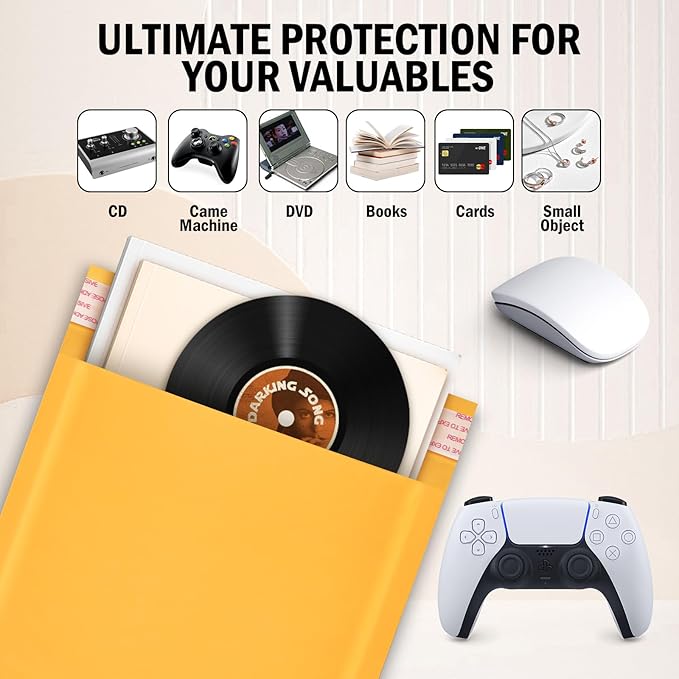 40 Pack Kraft Bubble Mailers 8.5x11 Inch - Self-Seal Padded Shipping Envelopes, Lightweight, Shockproof, Crushproof, Ideal for Mailing Small Items, Fragile Items, Documents, and Samples