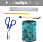 DIYYAO Personalize Sunflower Pattern Circular Pen Holder - Desk Pen Organizer Control Storage Box Makeup Brush Holder (C)