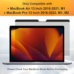 Mamol Magnetic Privacy Screen MacBook Air 13 Inch(2018-2021, M1), Removable Anti Blue Light Glare Filter Screen Protector with Camera Cover for Mac air 13''