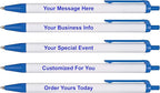 RevMark Personalized Ballpoint Pen, Custom Printed Name, Business or Event Information, Timeless Advertising, USA Made Pens, Promotional Marketing, Smooth Black Ink, Bulk Pack (Blue,250 Ct.)