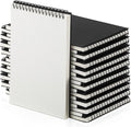 Engrowtic 24 Pack Graph Paper Spiral Notepad A5 Top Wirebound Notepad Grid Notebook Steno Pads Memo Notebook Grid Paper 140 Pages for Writing Sketching Drawing Office Supplies (Black)