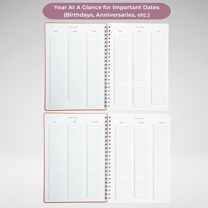 Merely Home | Ultimate Yearly, Daily, Weekly, Monthly Planner | 8.25" x 11.75" | To Do List Notebook for Work | Simple Design | Multiple Layouts | Academic Planner and Organizer Notebook (Black, Yearly Planner - Portrait)
