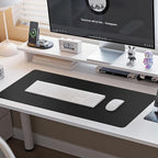 Boutilon Leather Desk Pad Protector,Non-Slip Mouse Pad,Laptop Desk Pad,Office Mouse Mat,Waterproof Leather Desk Blotter,Desk Writing Pad for Office and Home,Laptop Blotter (XL-Black,35.4"x 15.7")