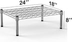 Regal Altair 18''W x 24''L x 8''H Chrome Plated Wire Dunnage Rack | Off The Floor Storage