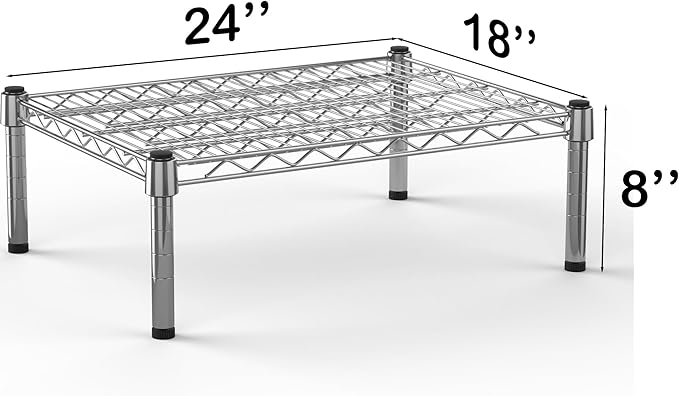 Regal Altair 18''W x 24''L x 8''H Chrome Plated Wire Dunnage Rack | Off The Floor Storage