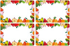 Wonmon 200 PCS Fruit Name Tags Stickers, Self Adhesive Cute Fruits Style Name Tag Labels Stickers for Back to School Classroom Student Office Desk Cubby Locker Themed Party, 2x3 inch