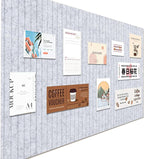 Large Felt Wall Tiles Cork Boards for Office Cubicle, 47"x35" Felt Bulletin Board Tiles Pin Board for Walls Home Decor, Noise Reduction Boards Panels for Photos Memos, 12-Pack, Silver Gray