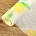 Lemon Print Shelf Liner with Green Leaf – Non-Adhesive Waterproof Drawer and Cabinet Liner – Decorative Kitchen Shelf Paper for Pantry, Closet, Cupboard, Countertop