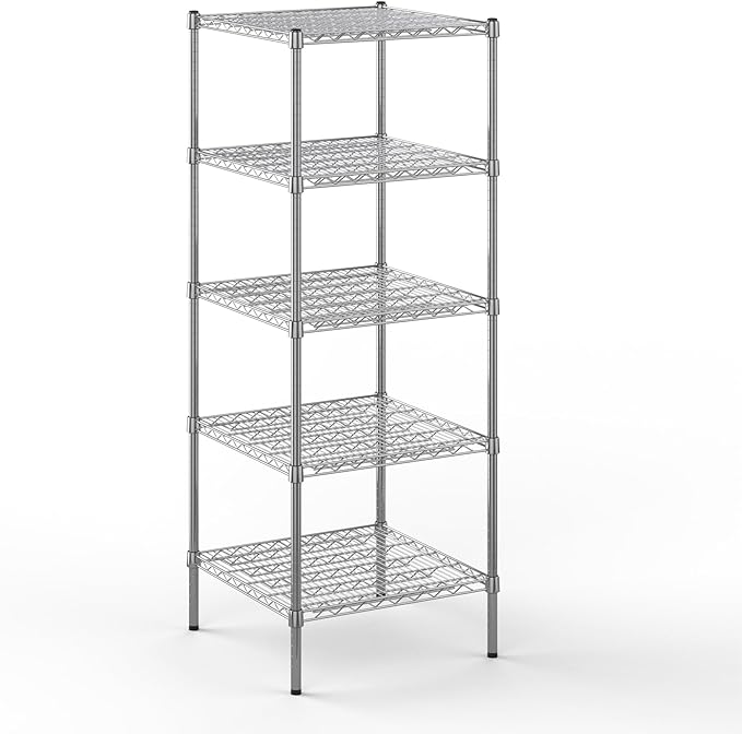 Regal Altair 24" Deep x 24" Wide x 64" Height Wire Shelving Kit | 5-Tier | NSF Commercial Storage Rack Unit