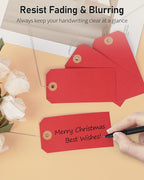Uniclife 100 Pcs Red Blank Shipping Tags with Wire Attached 4.7 Inch Paper Tags Hang Tag with Reinforced Eyelet Large Marking Label Writable Price Inventory Label Tag, 4.7" x 2 3/8"