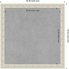 Amanti Art Silver Framed Magnetic Board 18x18 Small Vision Board for use with Magnets, 100% Metal Sheet to Display Items as Office Decor or for Home Organization in mudroom, Kitchen or Kids Room