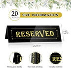WATHFKCU 20PCS Acrylic Reserved Table Tent Signs, Reservation Seat Signs for Wedding, Restaurant, Office, Meeting Chairs