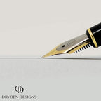 Dryden Designs Fountain Pen - Medium and Fine Nibs | Includes 24 Ink Cartridges and Ink Refill Converter | Consistent Writing, Smooth Flow - Luscious Pink