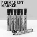 Dabo&Shobo 72 Pack Permanent Markers, Chisel Point, Quick Drying Ink, Black Permanent Markers, Works on Plastic,Wood,Stone,Metal and Glass for Doodling, Marking…