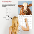 2026 Wall Calendar,Calendar 2026, November 2025 - December 2026, Wall Calendar Smiling Animals, 12" x 24" Opened,Full Page Months Thick & Sturdy Paper for Calendar Organizing & Planning