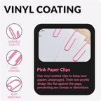 Jumbo Paper Clips, 2 Inch Large Paper Clip, 100 pcs Paperclips (Jumbo, Pink)