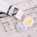 TRANSON Durable Poster Storage Tube with Straps 24"-40" Extendable for Blueprints, Artwork, Maps, Posters Color White