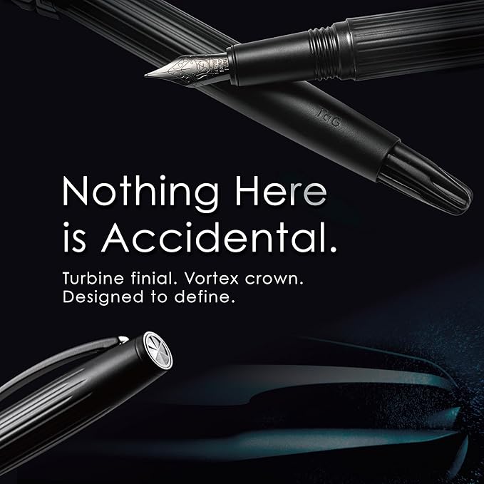 TAG Submarine Luxury Fountain Pen – TurbineDriven Refill, Gold-Plated Medium Nib, Elegant Writing Gift for Men & Women, Designed by Award-Winning Team