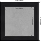Amanti Art Black Framed Magnetic Board 21x21 Small Vision Board for use with Magnets, 100% Metal Sheet to Display Items as Office Decor or for Home Organization in mudroom, Kitchen or Kids Room