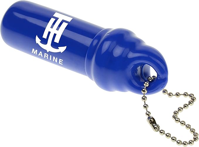 T-H Marine Pop Open Boat Registration Holder | Floating Waterproof Container Keep Licenses & Documents Dry | Includes Key Chain - Blue