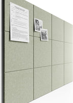 Bumusty Large Cork Board 47"x35" Alternative - 12 Pack Felt Wall Tiles with 70 Safe Removable Adhesive Tabs, 30 Pushpins, Cork Boards for Walls Pin Board Bulletin Board Office Decor (Sage)