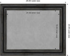 Amanti Art Black Framed Magnetic Board 23x29 Medium Vision Board for use with Magnets, 100% Metal Sheet to Display Items as Office Decor or for Home Organization in mudroom, Kitchen or Kids Room