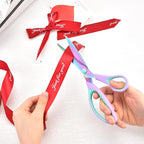 Zicolu Craft Scissors Set of 3 pack, Sharp Rainbow Titanium Coating All Purpose Scissors, Ergonomic Semi-Soft Rubber Grip, Suitable for School, Office and Household Use, 9.2''/8.5''/5.6"
