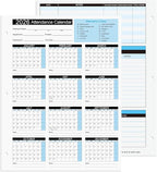 2026 Attendance Calendar Work Tracker Attendance Calendar Cards - 8.5 X 11 Cardstock/Pack of 25 Sheets