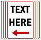 Custom Arrow,Custom Directional Sign, Left Arrow,7x10 Inches, 55 mil thick HDPE (high density polyethylene) Made in USA by My Sign Center