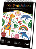 Sketch Book for Kids, 9" x 12" Kid Sketchbook, 100 Sheets (73lb/120gsm) Drawing Paper for Kids, Spiral Sketch Pad for Kid, Christmas Gifts for Grandkids.