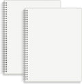 HULYTRAAT Large Dot Grid Spiral Notebook, 8.5" x 11", Premium 100gsm Ivory White Paper, Sturdy See-Through Cover, 128 Dotted Pages per Notebook(2 Pack) for Home, School, Office, Artist Writing/Drawing