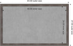 Amanti Art Grey Framed Magnetic Board 27x43 Large Vision Board for use with Magnets, 100% Metal Sheet to Display Items as Office Decor or for Home Organization in mudroom, Kitchen or Kids Room