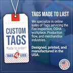 Tags 4 Less 15 Mil Waterproof Plastic Tags, Pack of 100 – 2” x 4” Heavy Duty Plastic Tags for Labeling, Outdoor Tagging, Equipment Labeling, Luggage, Valves & More (White)