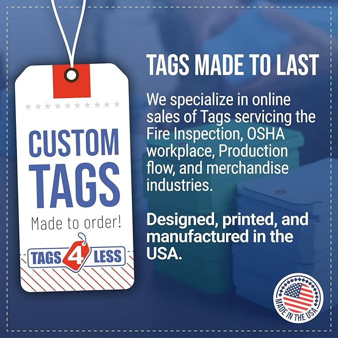 Tags 4 Less 15 Mil Waterproof Plastic Tags, Pack of 100 – 3” x 6” Heavy Duty Plastic Tags for Labeling, Outdoor Tagging, Equipment Labeling, Luggage, Valves & More (Dark Green)